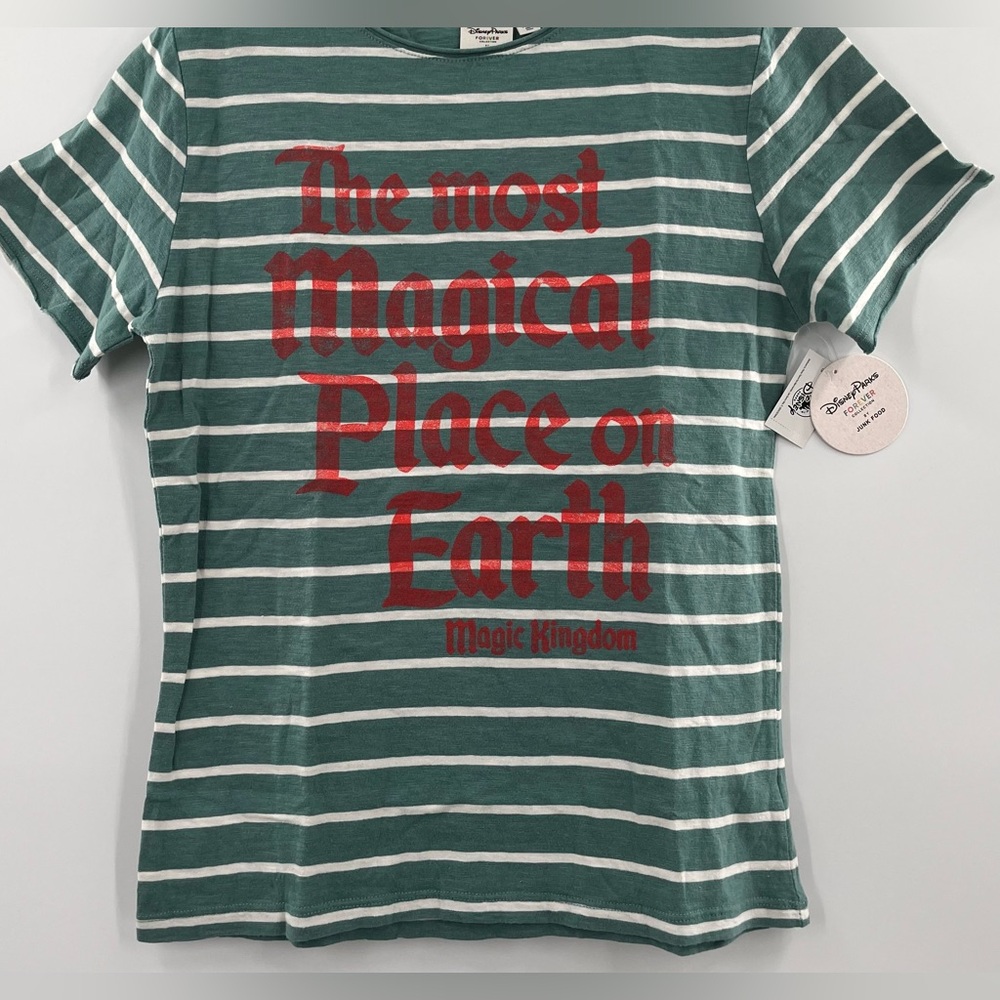NEW Disney Parks T-Shirt Girls Youth Medium Short Sleeve Striped